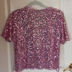Sparkly pink sequin top