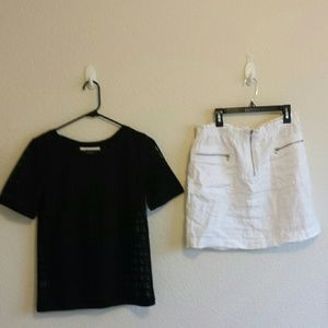 Sheer Loft (Lou Grey) Top and Skirt Sizr Xs NWT