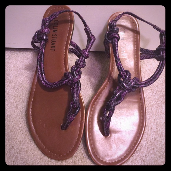 Colin Staurt purple and black sandals
