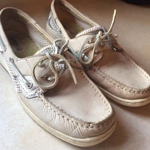 Sperry Top-Sider cream and silver size 7.5
