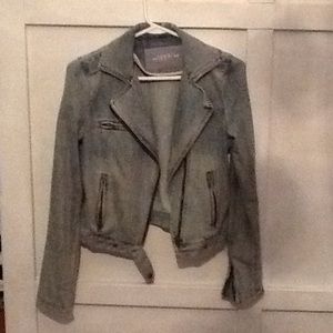 Gap light denim  moto jacket