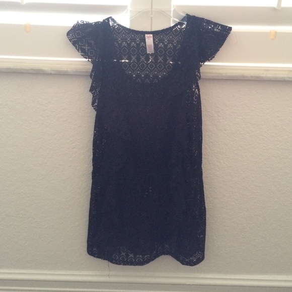 Justice crochet black cover up!!💙