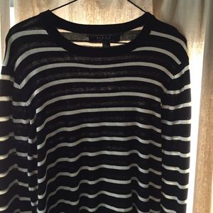 21 Men Stripes Sweater with Elbow Detail