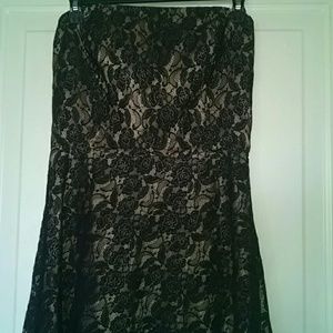 Ann Taylor Loft black lace dress