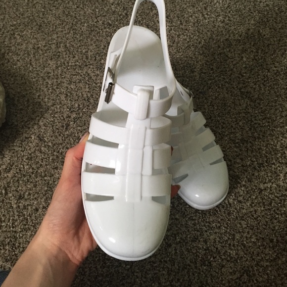 White Jelly Sandals - Picture 2 of 3