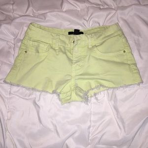 Forever 21 neon yellow shorts
