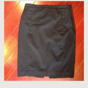 Express black pencil skirt, knee length.