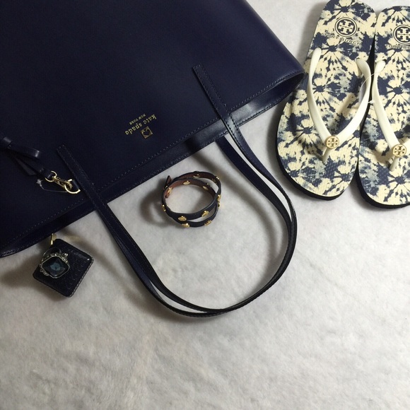 kate spade Handbags - Kate Spade Leather Blue Tote Purse