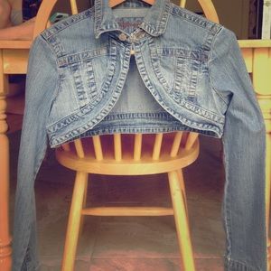 Denim cut off Jean jacket