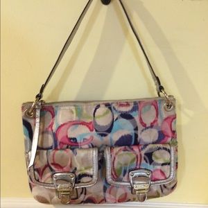 Colorful Medium size Coach handbag