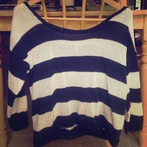 Navy blue striped shirt