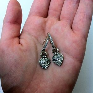 Juicy Couture drop heart earrings