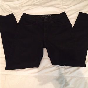 American eagle black stretch skinny sz 8 reg.