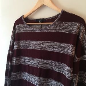 Maroon Striped Sweater