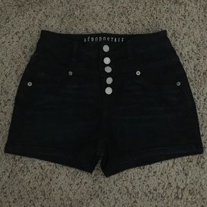black high wasted shorts