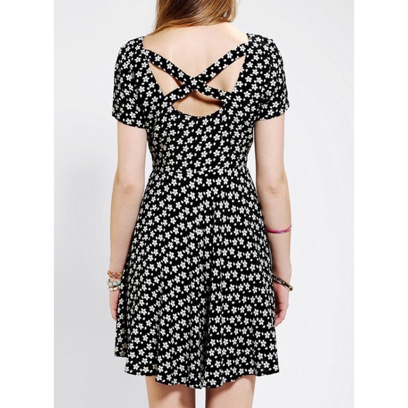 Crossback Floral Skater Dress