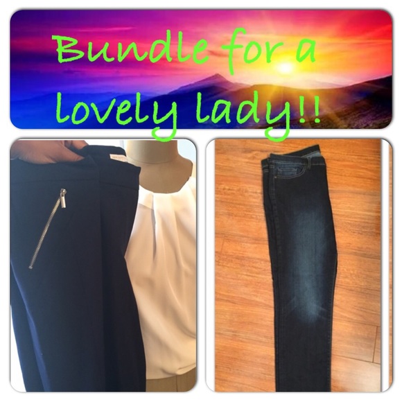 Navy blue pant & skinny jean bundle