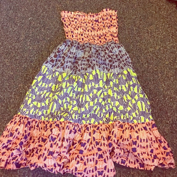 Strapless beach dress