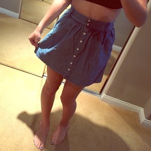 Cute jean skirt with buttons!