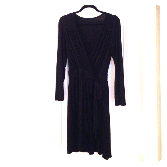Versatile Black Wrap Dress