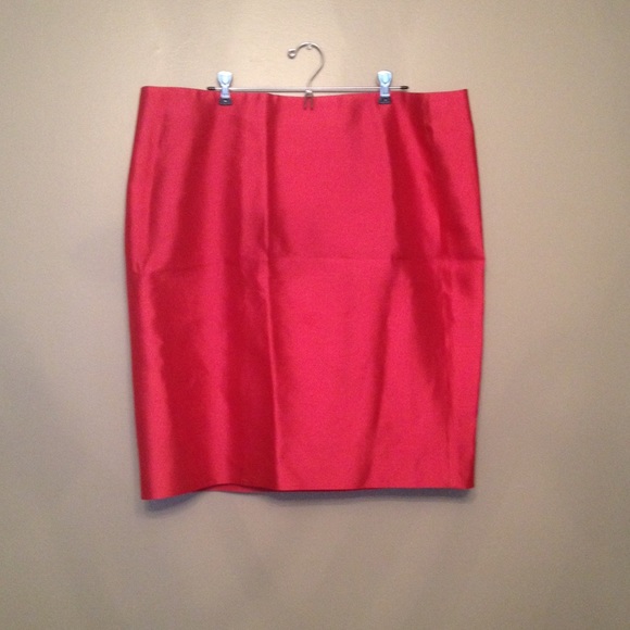 Talbots Women's red silk skirt
