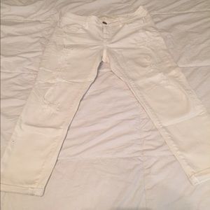 American eagle white skinny crop jeans sz 8
