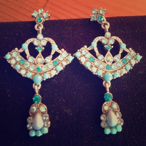 Bedazzled Turquoise Earrings