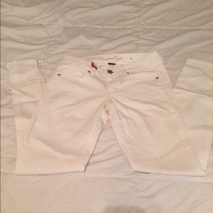 American eagle white skinny stretch jeans sz 4