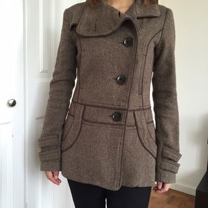 Zara asymmetrical wool peacoat