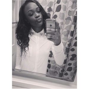 White studded button up