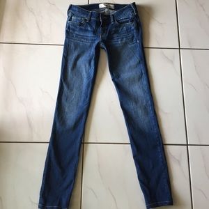 Hollister medium wash jeans .