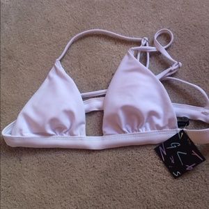 NWT Nasty Gal white bikini top