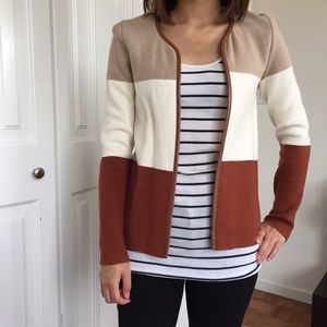 Banana Republic Cotton Blend Color Block Jacket