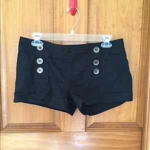 Express button up high waisted shorts.