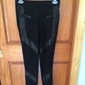 Express Black Striped leggings