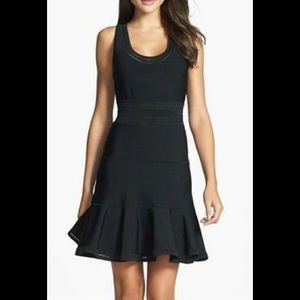 DVF Perry fit and flare dress in black