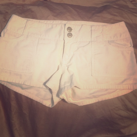 White Corduroy Shorts