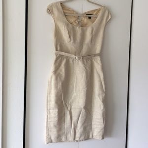 Light gold linen dress