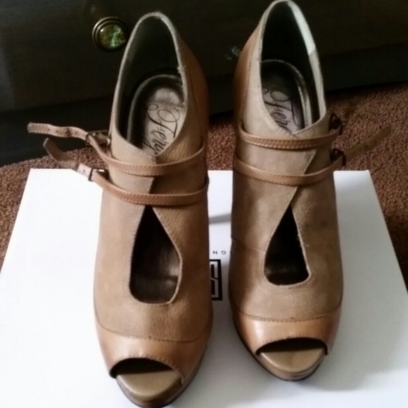 FINAL REDUCED peep toe bootie shoes by FERGIE