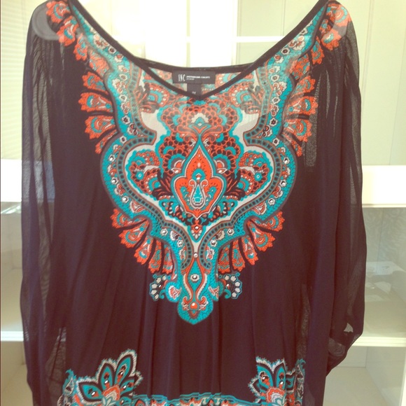 Plus Size - Peasant Top w/built in cami