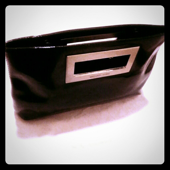 Michael Kors patent leather clutch
