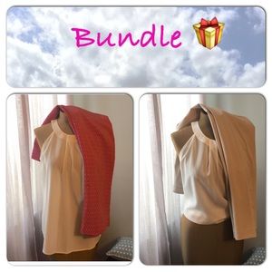 Crosby street Bundle ( pink geo & beige pants)
