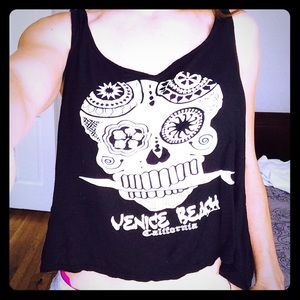 Black Venice Beach Crop Top