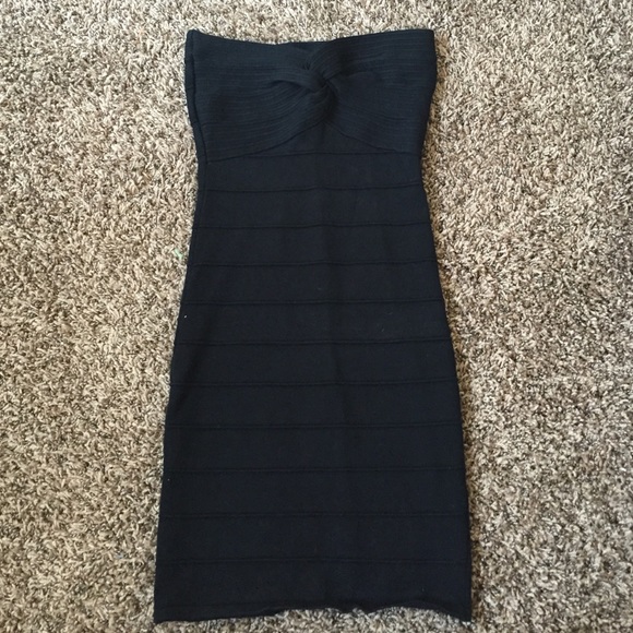 Black fitted wet seal dress