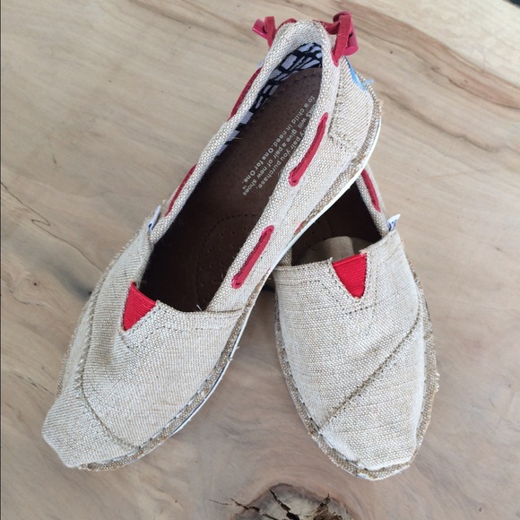 New toms stitchouts burlap bimini size 6.5