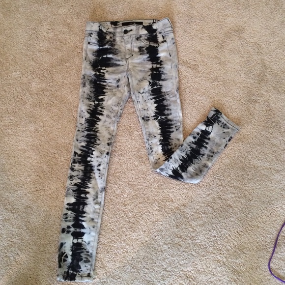 Tie dye Jean textured pants