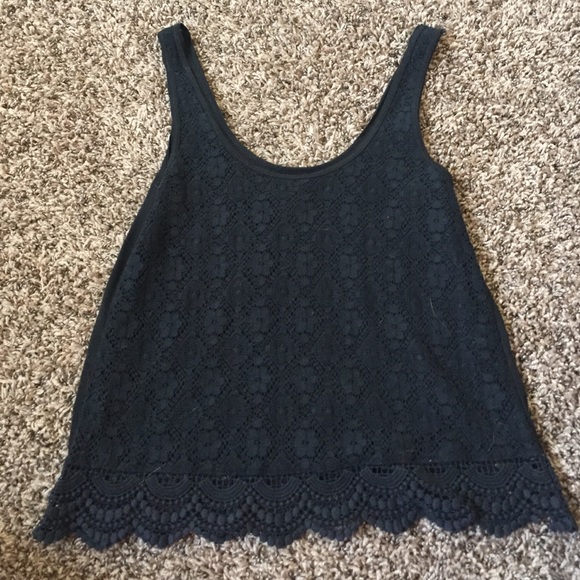 Black American eagle crop top