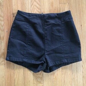 Urban Outfitters Black High Waist Denim Shorts