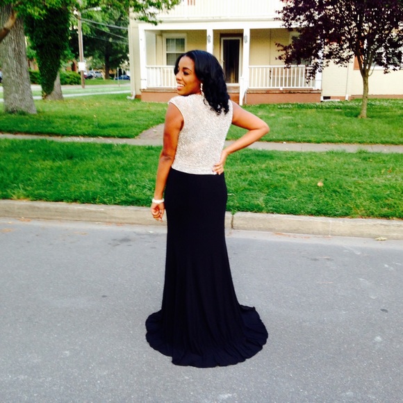Crystal prom dress