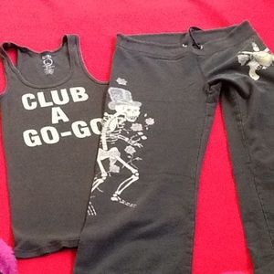 Lucky tank top and sweat pants. Size XS.